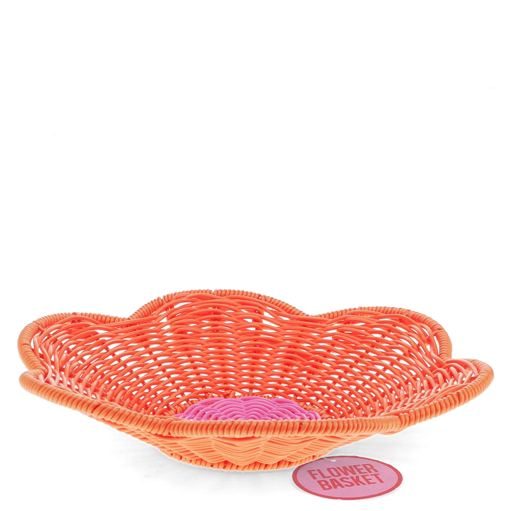 Panier en plastique tressé - Fleur