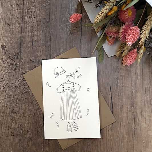 Carte et enveloppe Robette — Papillonnage , Lyon