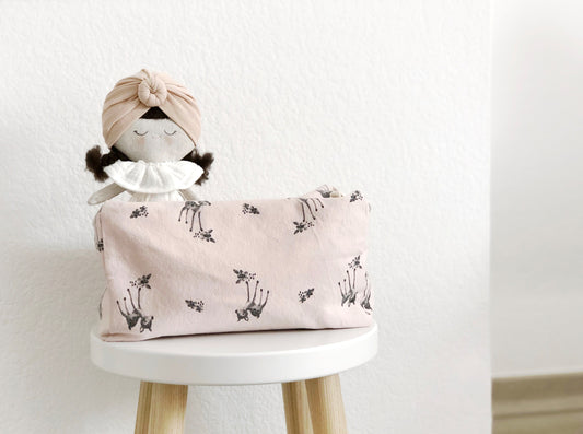 Trousse de toilette imprimé faon - Rose — Rose in April , Lyon