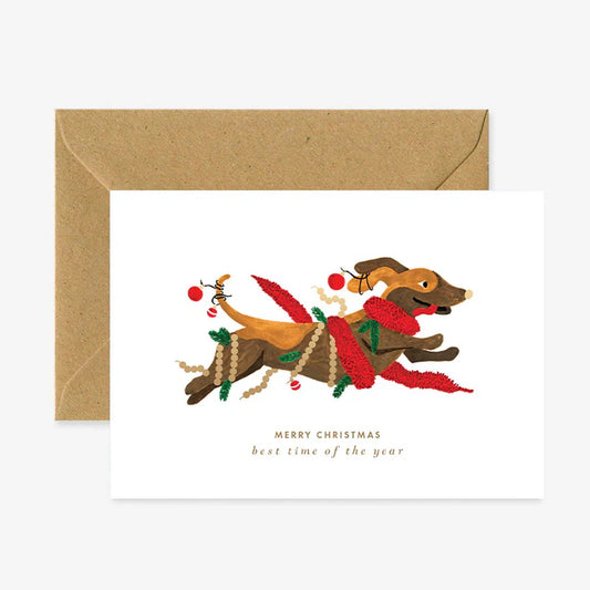 Carte Christmas dog