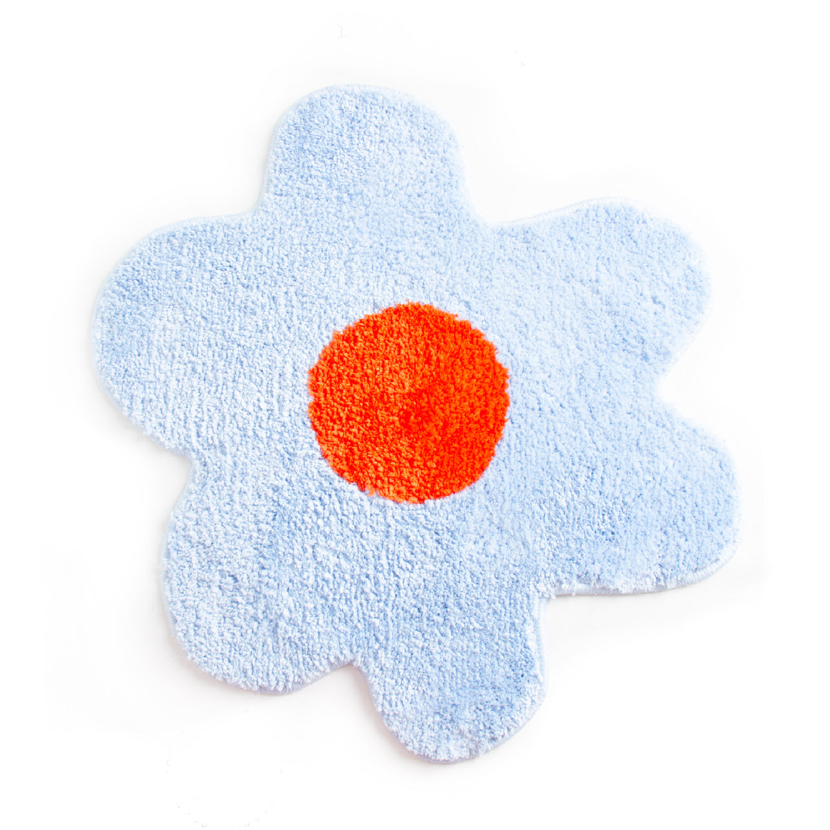 Tapis de bain - Fleur bleu ciel