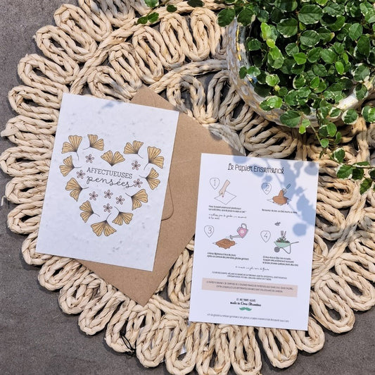 Carte à planter Affectueuses pensées — Créabisontine , Lyon