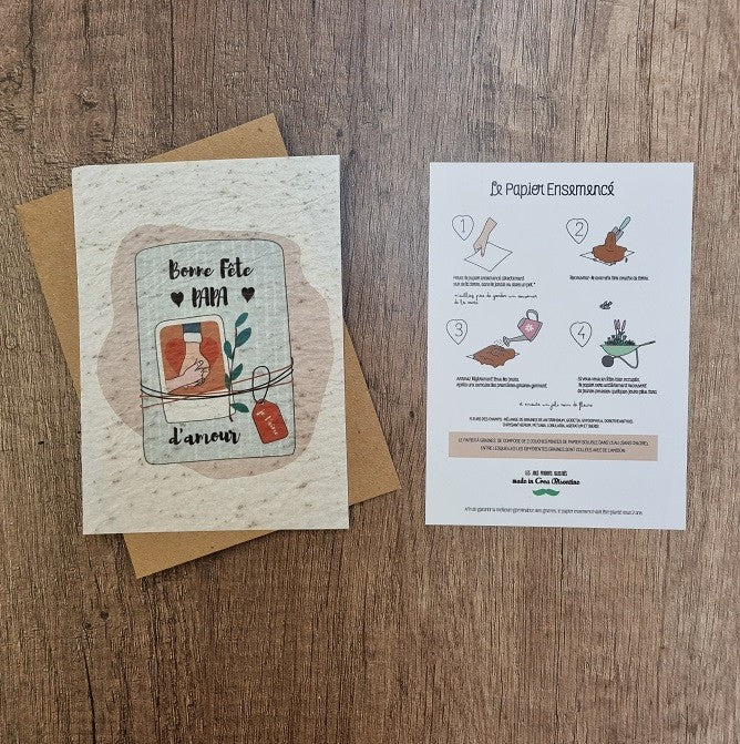 Carte à planter bonne fête papa — Créabisontine , Lyon