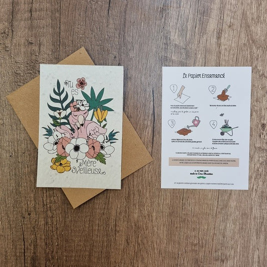 Carte à planter Mère veilleuse — Créabisontine , Lyon