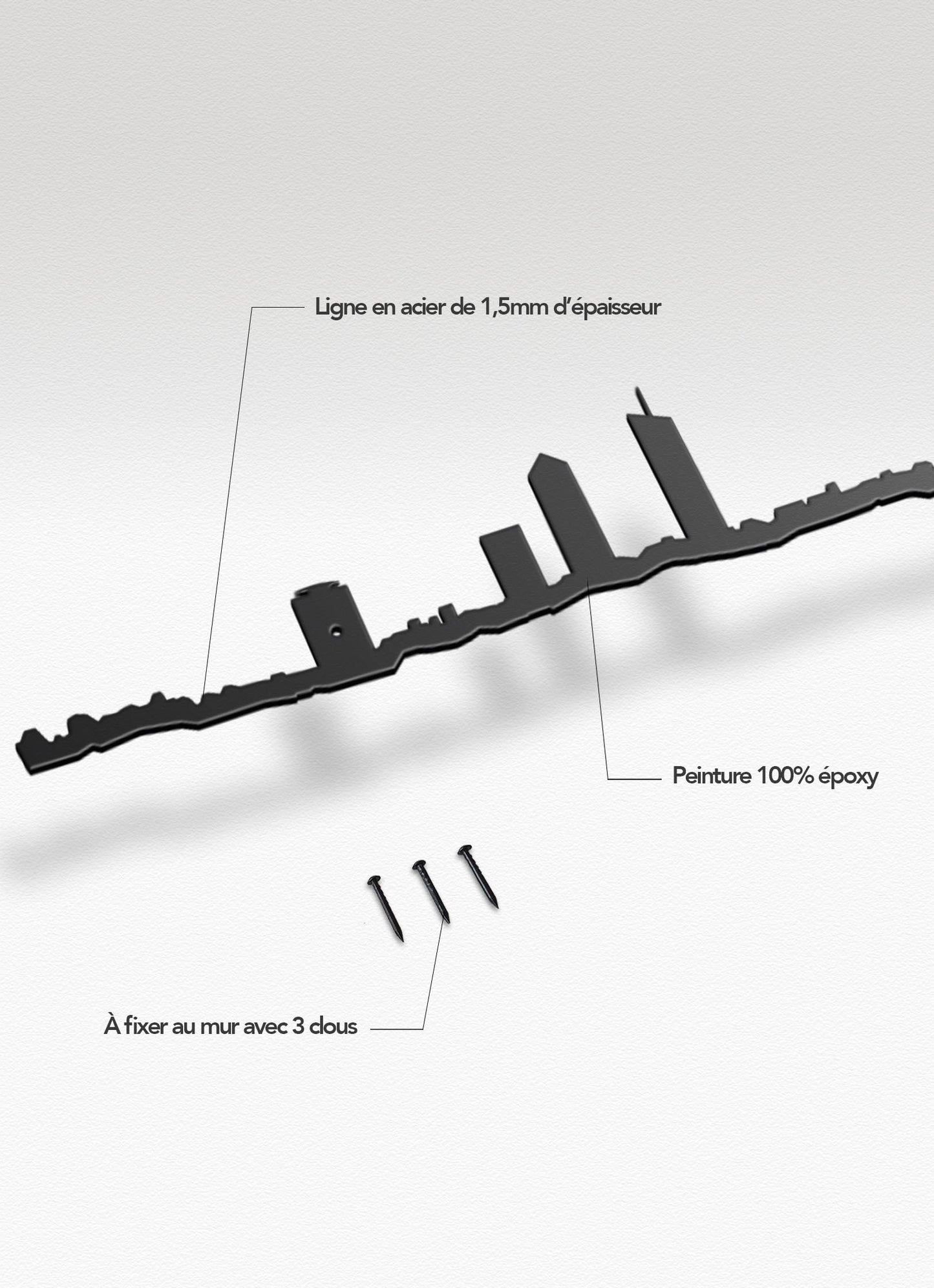 Silhouette de Lyon - noir — The Line , Lyon