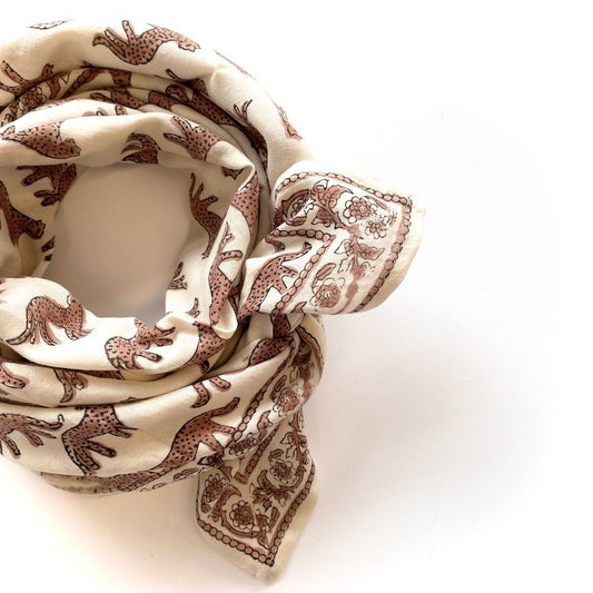 Big foulard Latika Bengale - Latte — Apaches collections , Lyon