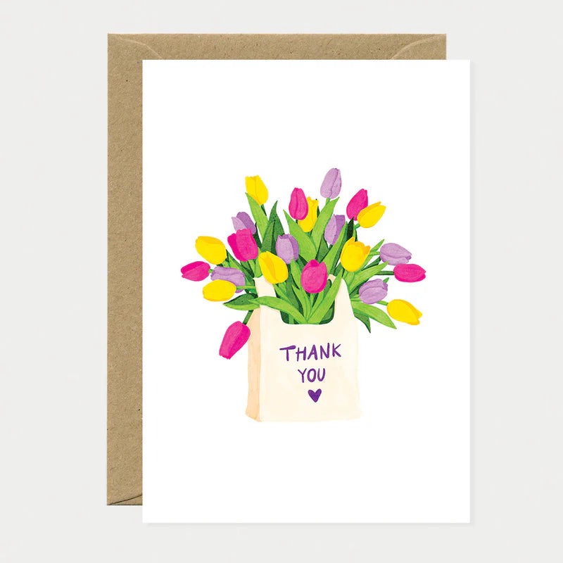Carte Thank you tulip bag