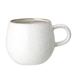 Mug rond en terre cuite Addison blanc — Bloomingville , Lyon