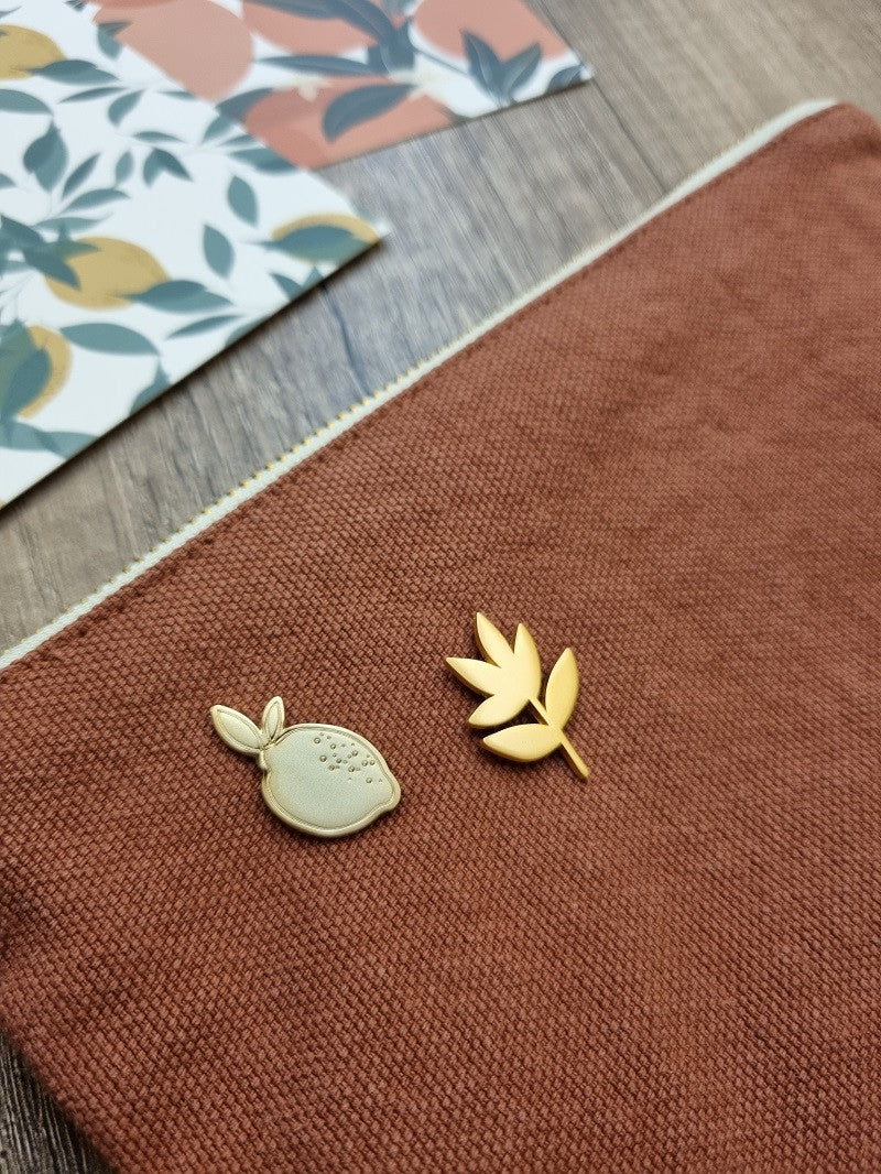 Pin's citron doré — Poussière des rues , Lyon