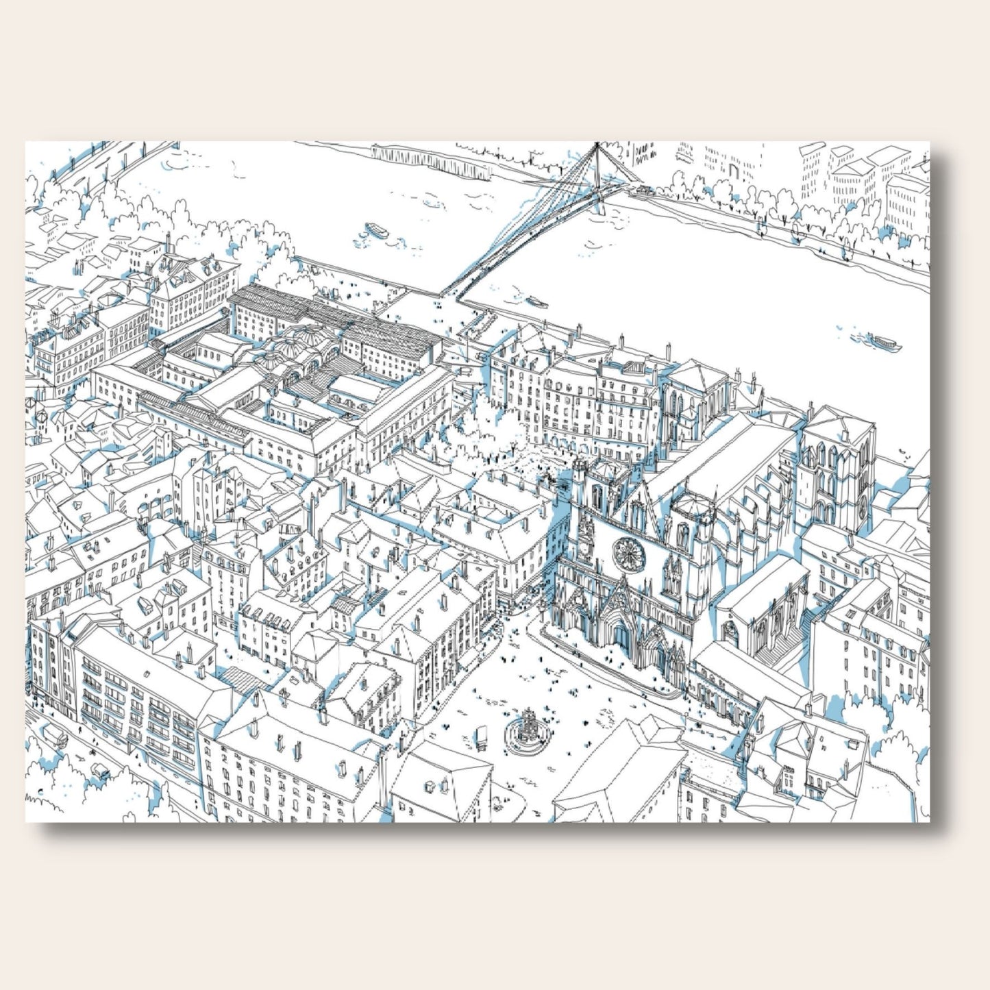 Affiche A3 Palais de justice — Emilie Ettori , Lyon