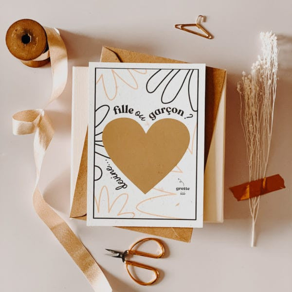 Carte à gratter - C'est un garçon — LaureMJoy , Lyon