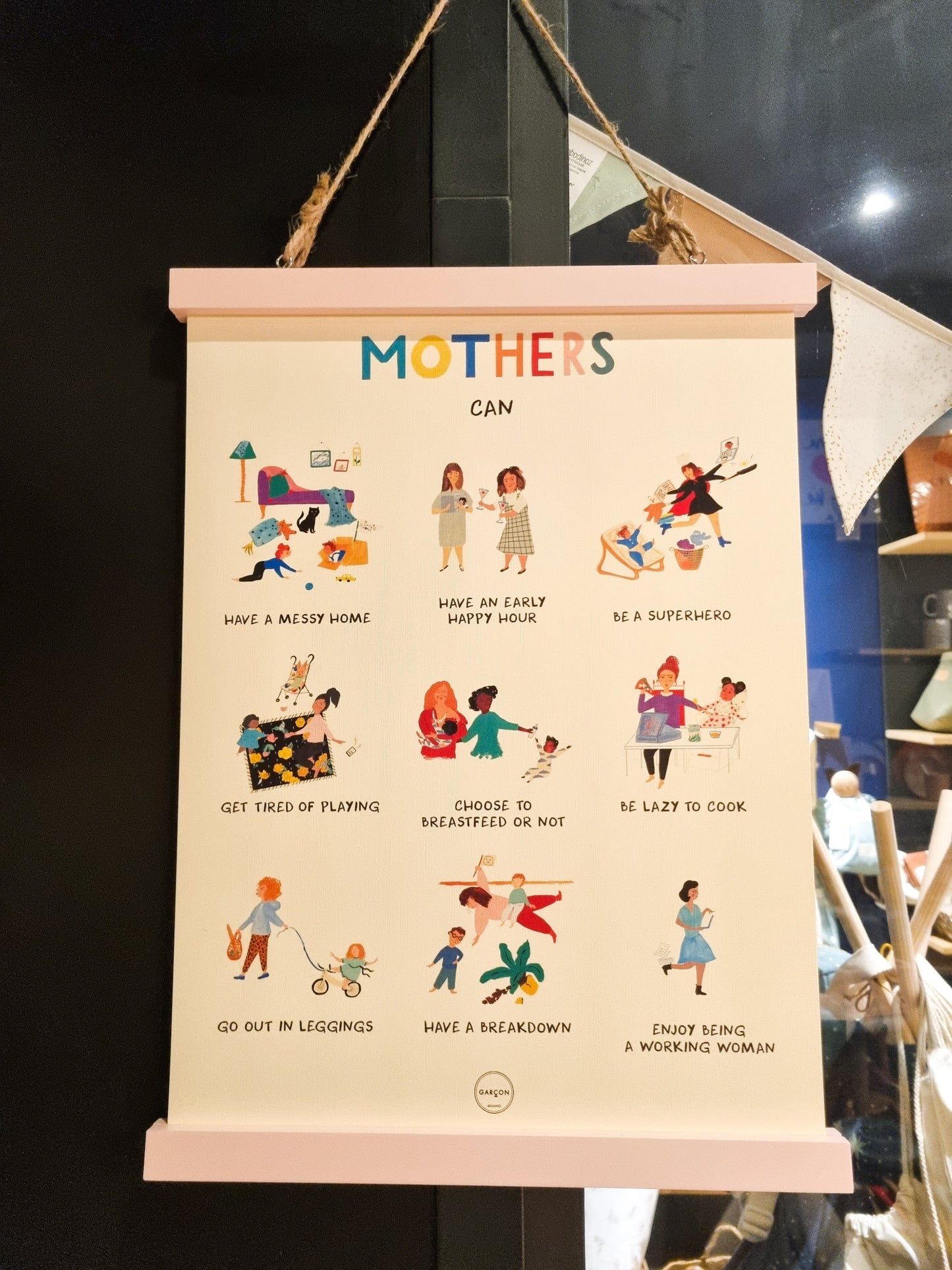 Affiche A3 Mothers can — Garcon Milano , Lyon