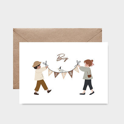 Carte Banderole Big bisou — Atelier oranger , Lyon