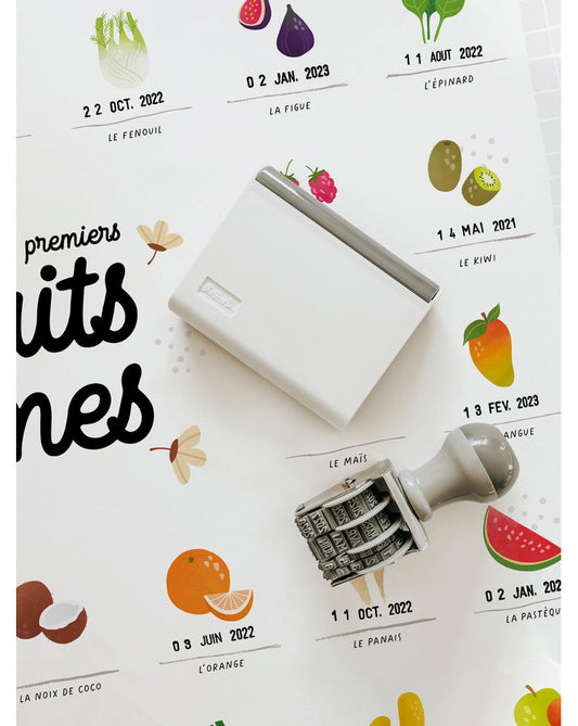 Kit affiche à dater - Mes premiers fruits et légumes — Les petites dates , Lyon