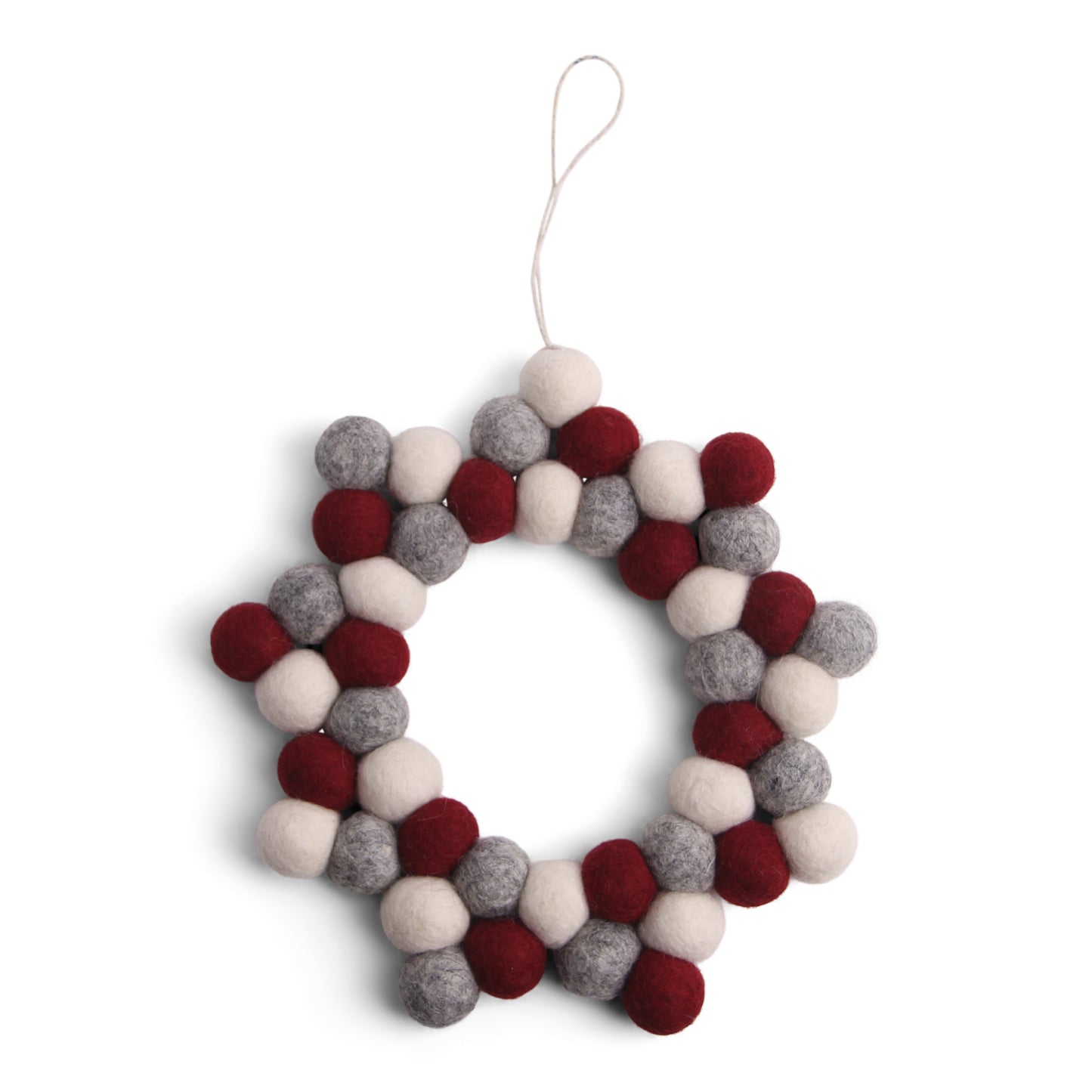 Couronne étoile en feutre de laine rouge, blanche, grise - 15cm — En Gry & Sif , Lyon