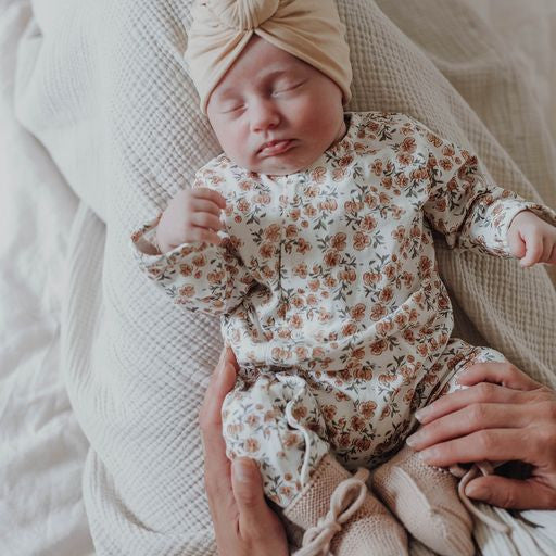 Combinaison avec pieds 3mois Californian poppy — Bonjour Little , Lyon