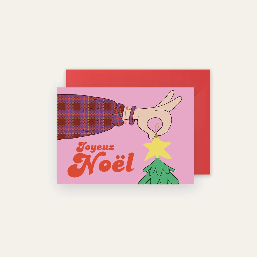 Carte Main Joyeux Noël