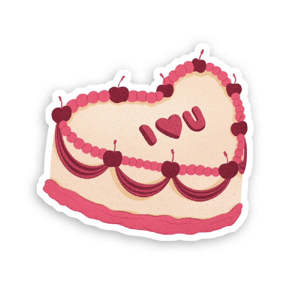 Sticker Gâteau I love you
