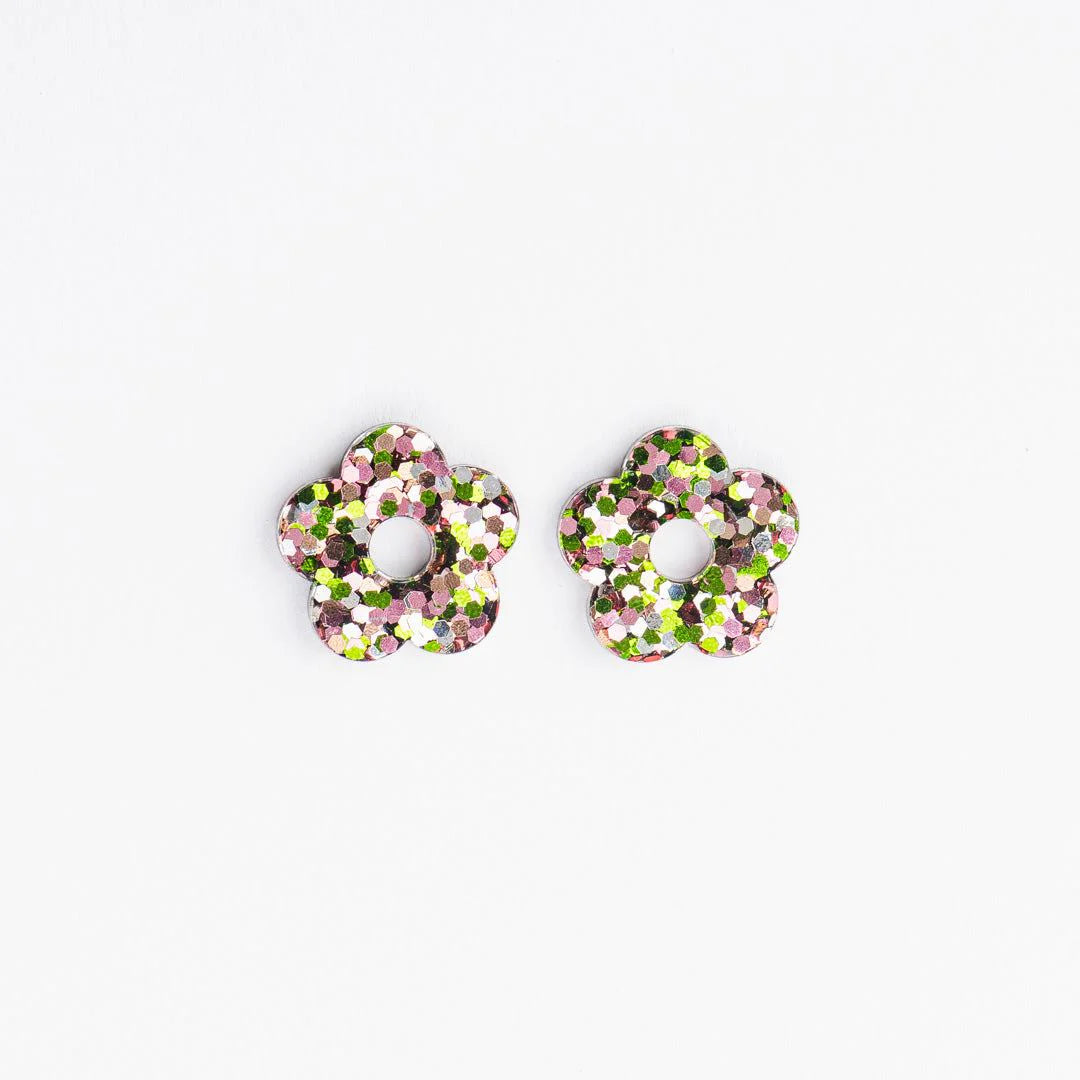 Créoles fleurs - Cuivre olive — Les nicolettes , Lyon