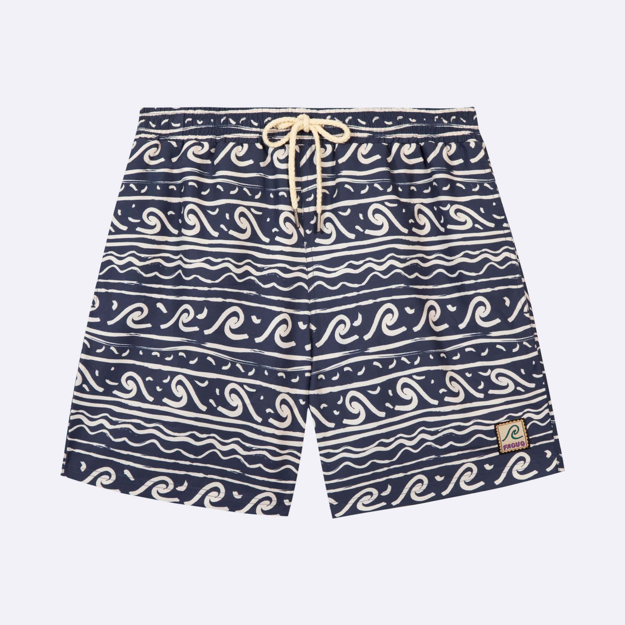 Short de bain Navy motifs blanc Taille XL ― Faguo – L'effet canopée