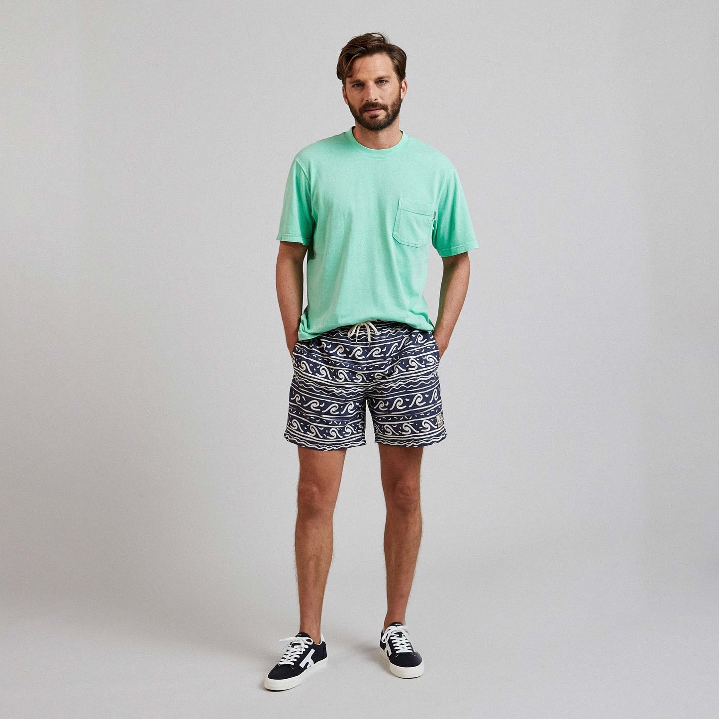 Short de bain Navy motifs blanc - Taille XL — Faguo , Lyon