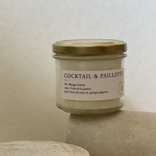 Bougie Cocktail et paillotte - 200g — Candlebox , Lyon