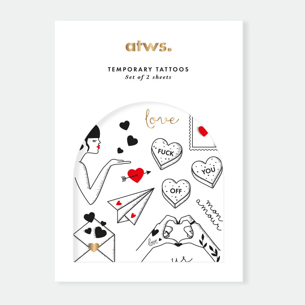 Set de tattoos Love — All the ways to say , Lyon
