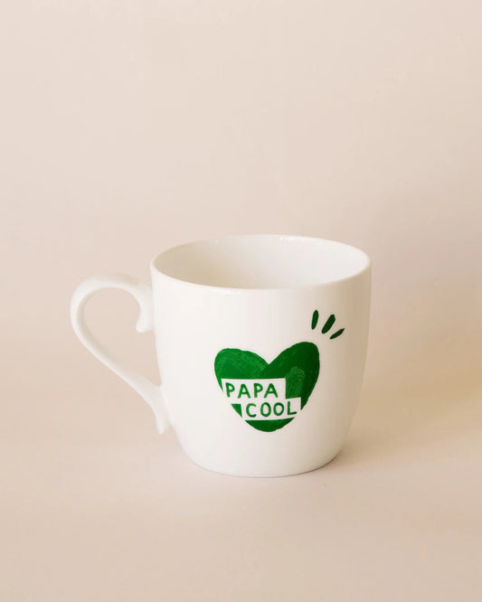 Mug coeur Papa cool - Vert sapin