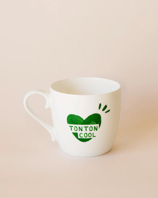 Mug coeur Tonton cool - Vert sapin