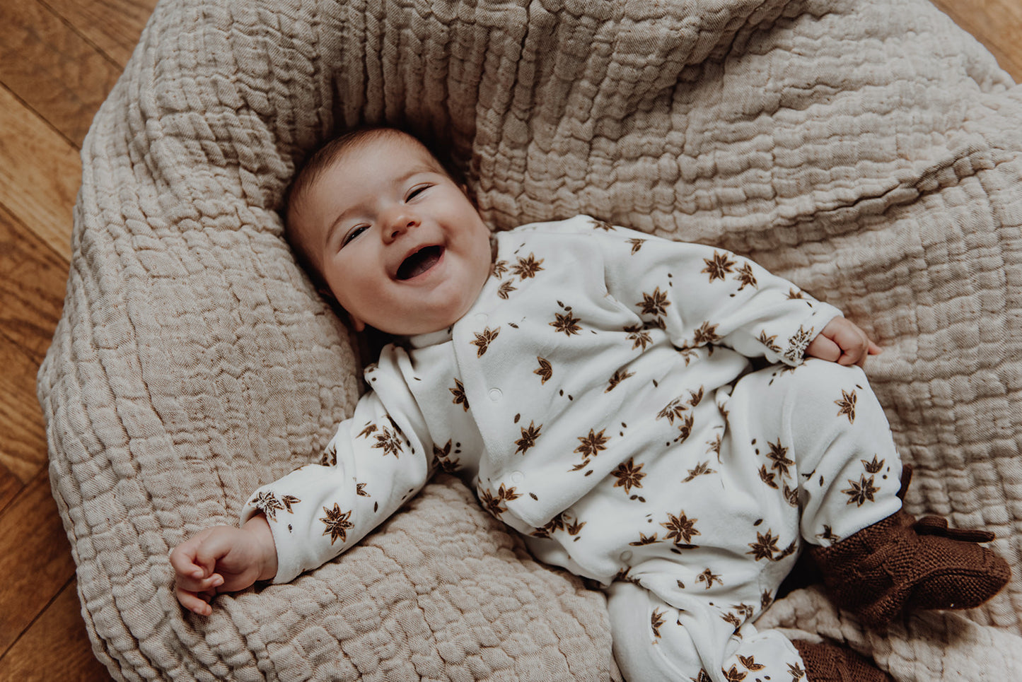 Combi avec pieds Velours Star Anise Naissance — Bonjour Little , Lyon