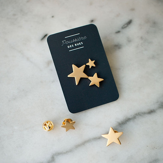 Trio de pin's étoiles — Poussière des rues , Lyon