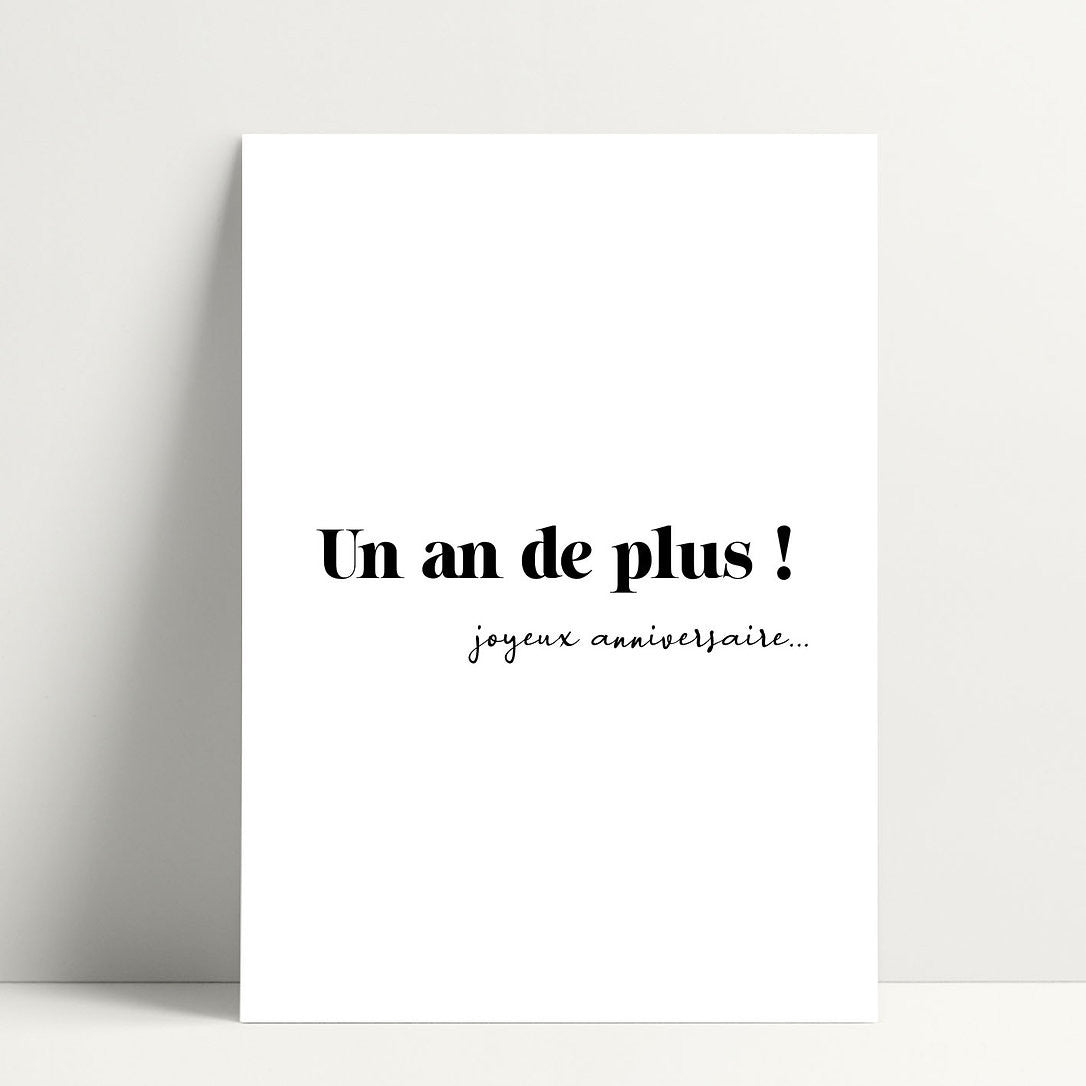 Carte Un an de plus — Poussière des rues , Lyon