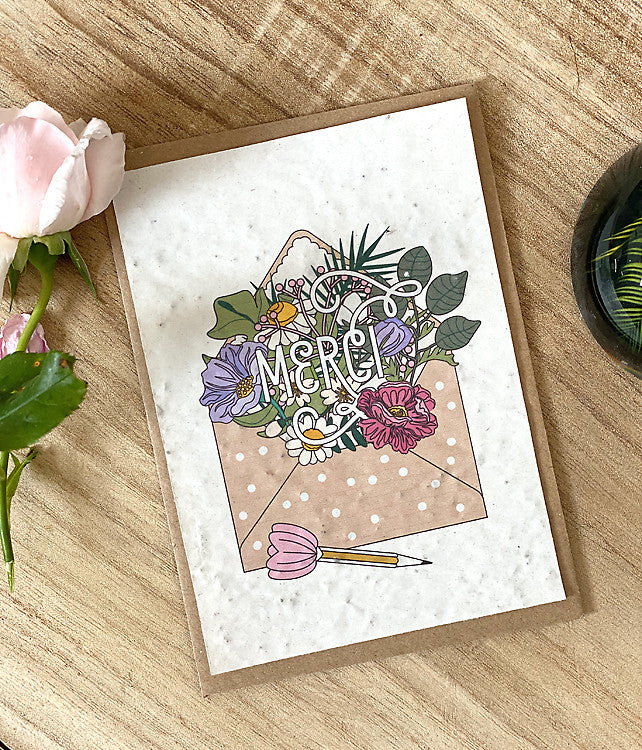 Carte à planter Merci enveloppe — Créabisontine , Lyon