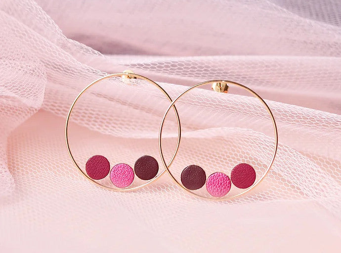 Puces Trio Bordeaux/Fuchsia/Framboise — Fosseth , Lyon