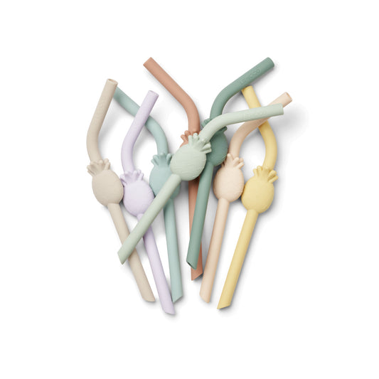 Lot de 8 pailles Ananas en silicone — Liewood , Lyon