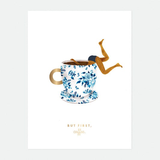 Affiche small But first coffee — All the ways to say , Lyon