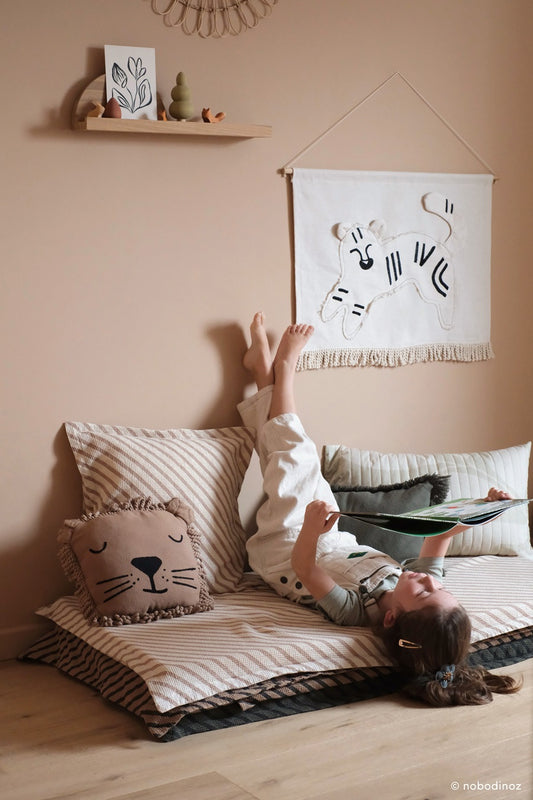 Coussin 60x40 - Light green leaves — Nobodinoz , Lyon