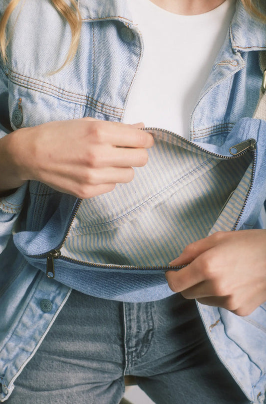 Sac banane Olivia - Denim bleu — Hindbag , Lyon