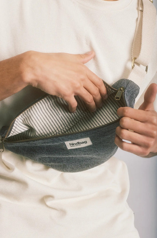 Sac banane Olivia - Denim gris — Hindbag , Lyon