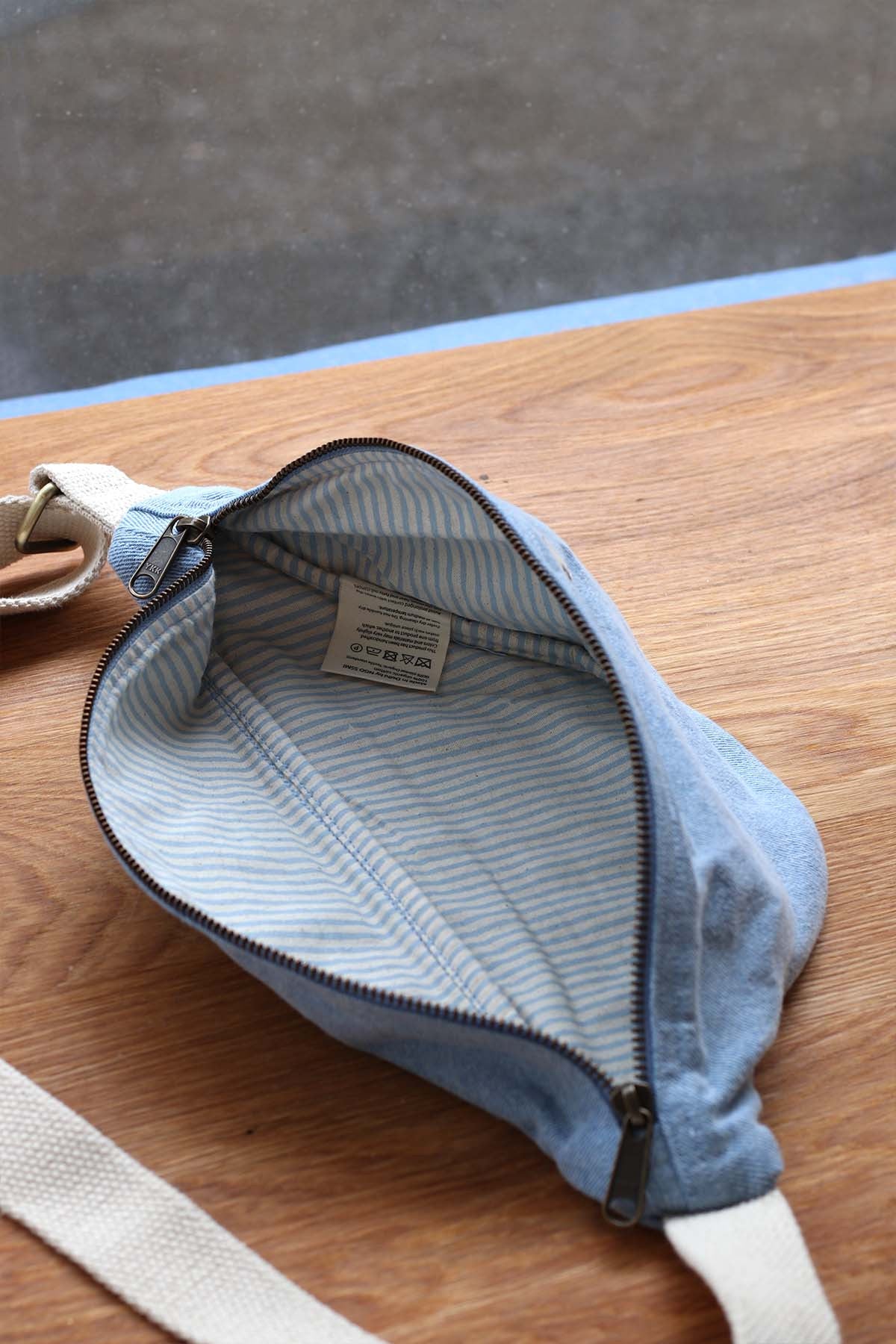 Sac banane Olivia - Denim bleu — Hindbag , Lyon