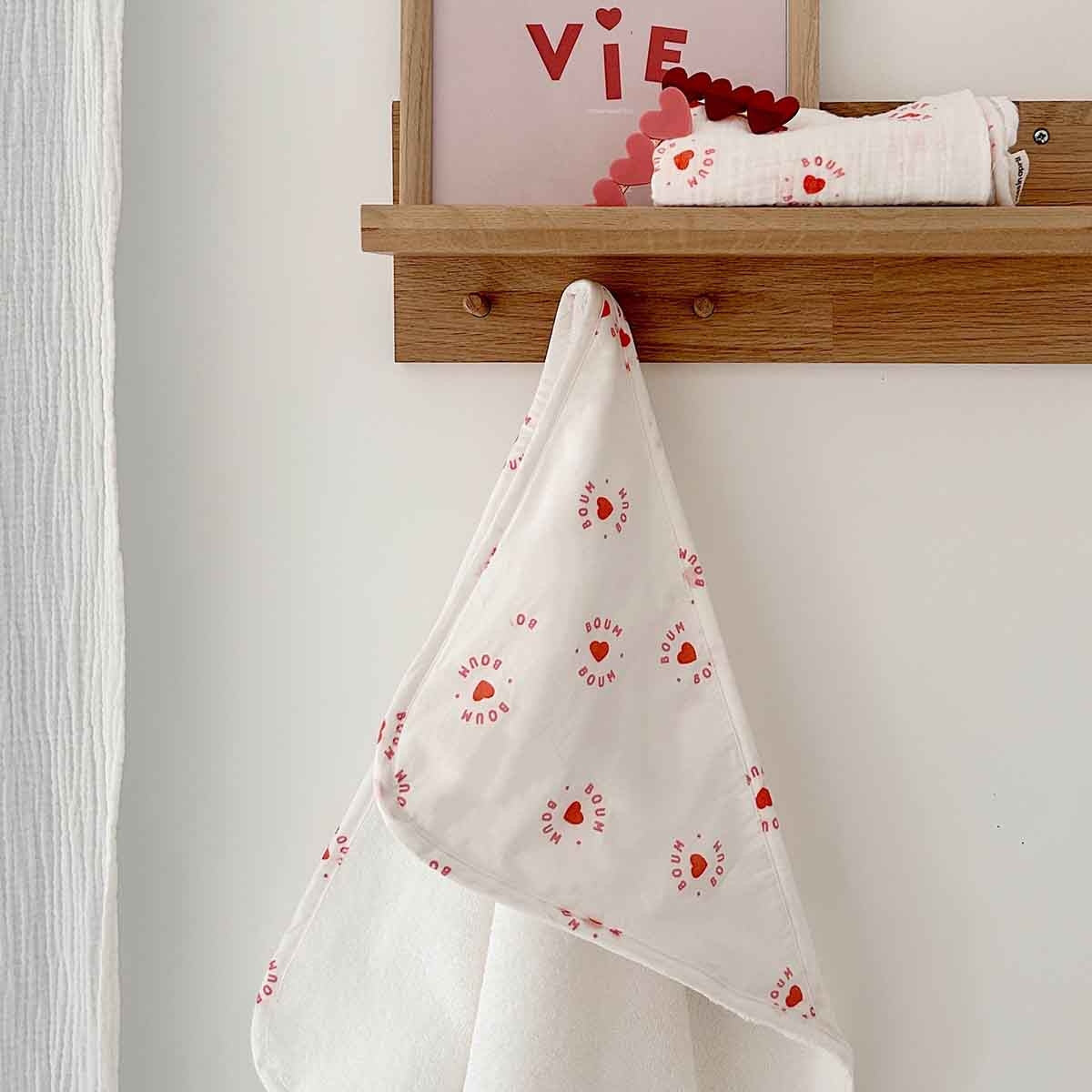 Cape de bain Colette imprimé Boum boum — Rose in April , Lyon