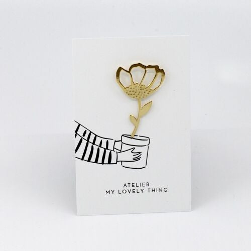Pin's Fleur en laiton — My lovely thing , Lyon
