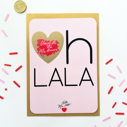 Carte à gratter Oh la la - Veux-tu être ma témoin ? — Pamela Loops , Lyon