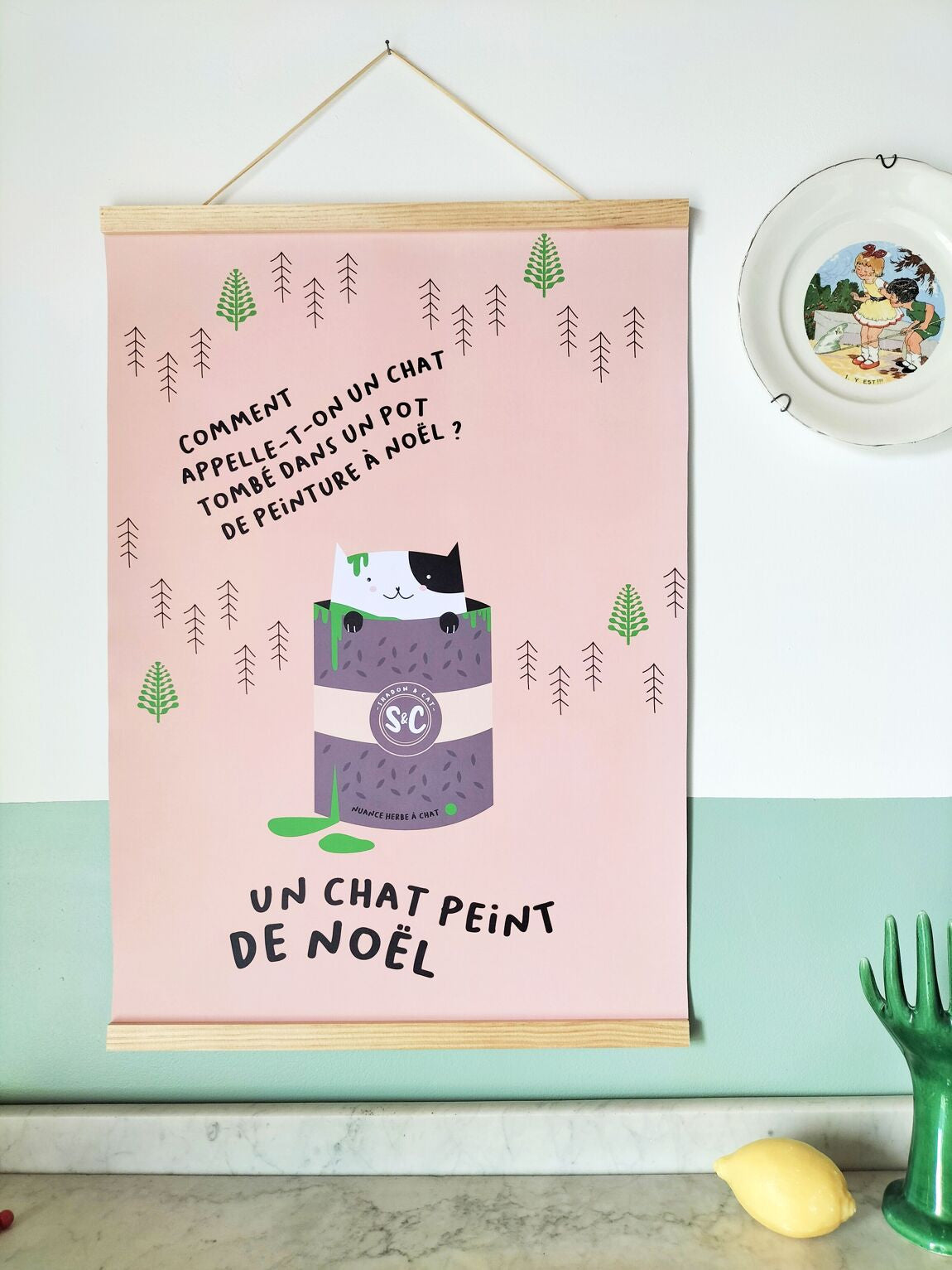 Calendrier de l'Avent à gratter et son affiche — Pamela Loops , Lyon