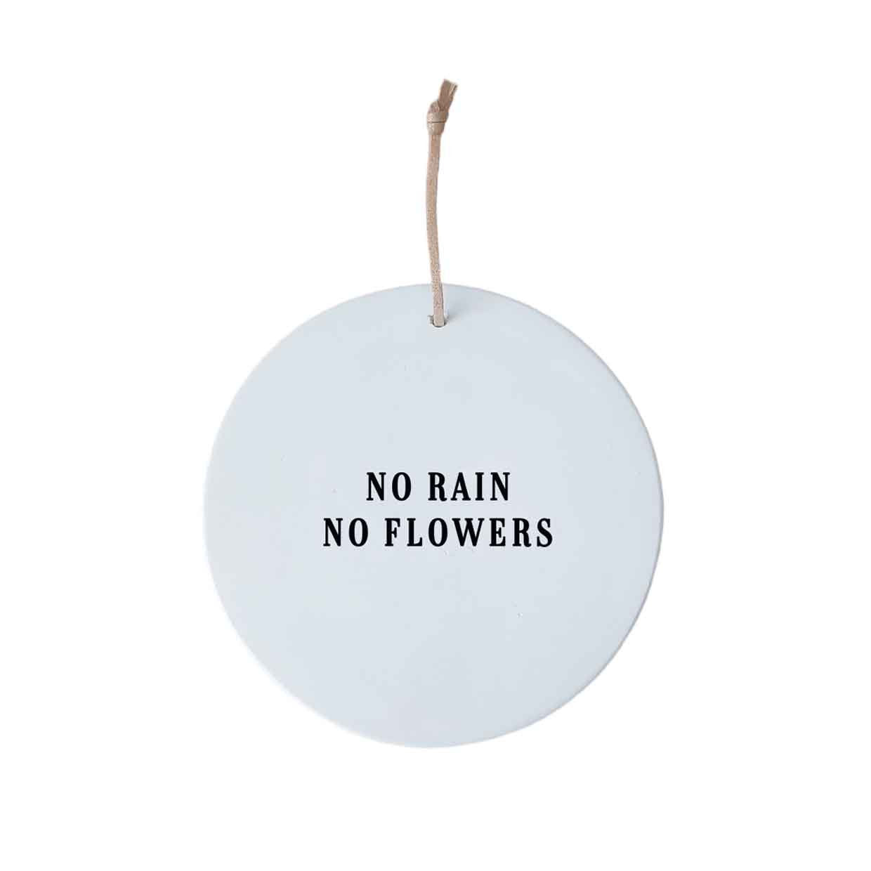 Médaillon No rain no flowers - noir — Poussière des rues , Lyon