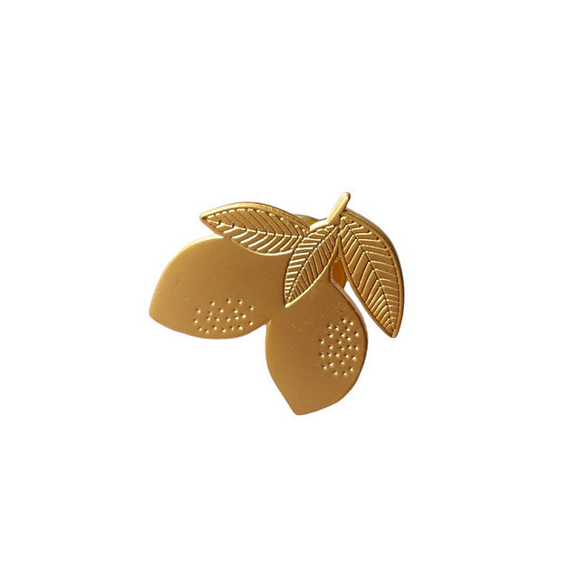 Pin's double citron doré — Poussière des rues , Lyon