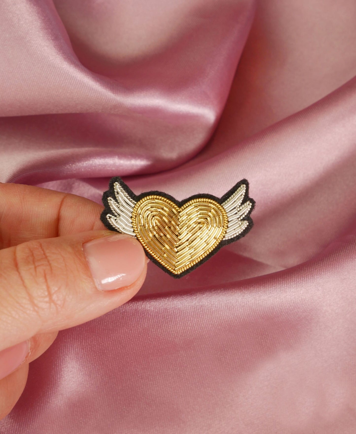 Broche Coeur ailé doré — Malicieuse , Lyon