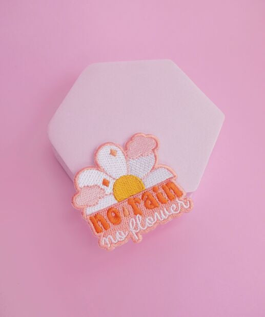 Patch thermocollant No rain no flower — Malicieuse , Lyon