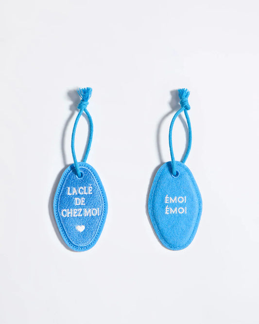Porte-clés La clé de chez moi - Bleu — Émoi émoi , Lyon