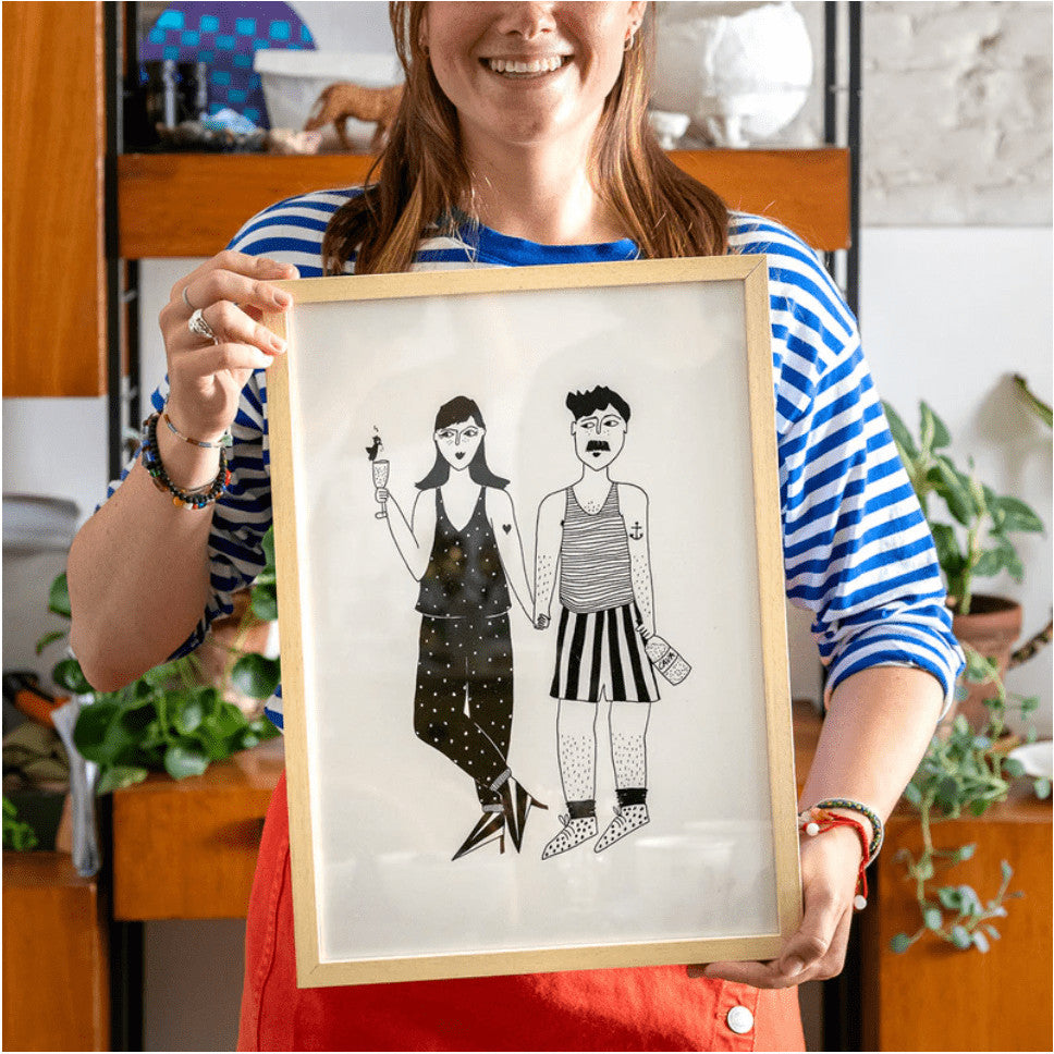 Affiche A4 Apero couple — Helen b , Lyon